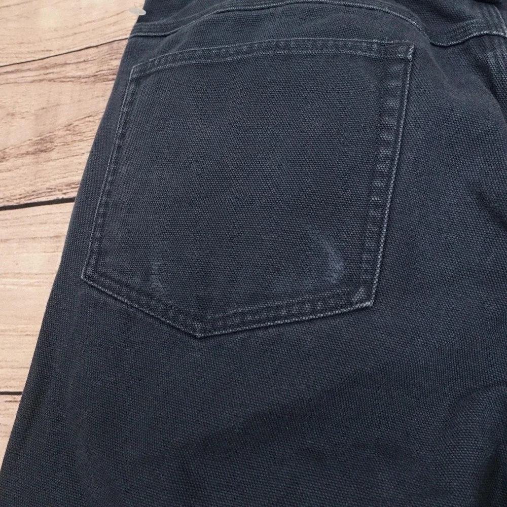 Duluth Trading Co Canvas Pants Mens 38x30 Blue Relaxed Fit Workwear